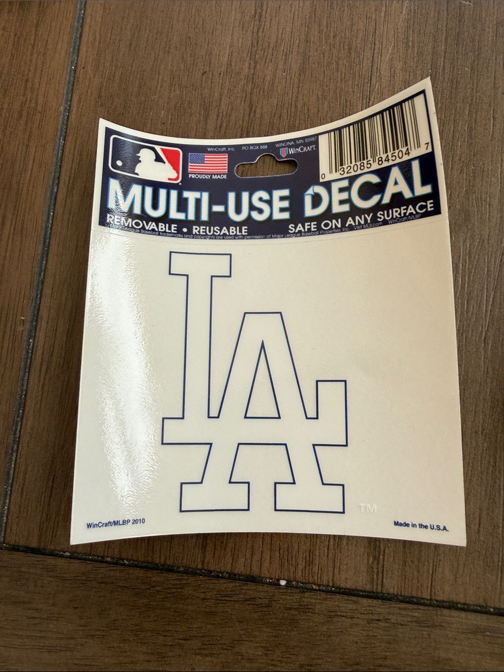 MLB Los Angeles Dodgers Decal - White and Navy Outline
